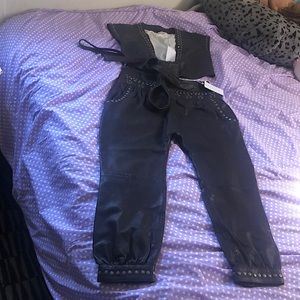 Flannel original letter blouse and pants brand new